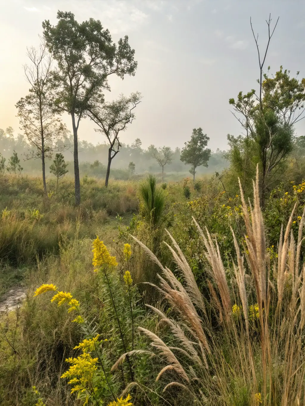 A serene image of a protected dune area with native vegetation, showcasing the organization's efforts in preserving the local ecosystem.